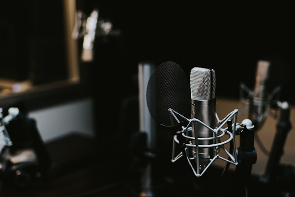 Podcast Aufnahmegerät im Einsatz